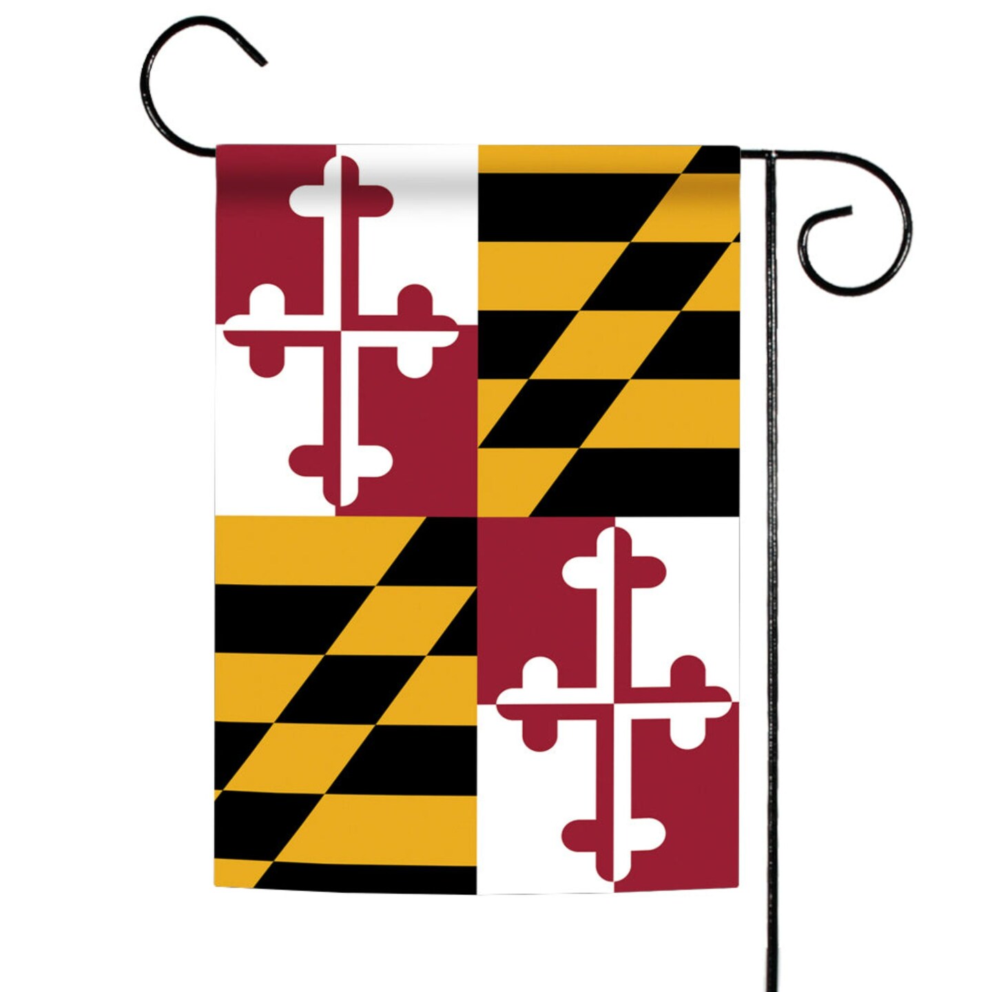 Toland Home Garden White and Yellow Maryland State Outdoor Garden Flag 18&#x22; x 12.5&#x22;