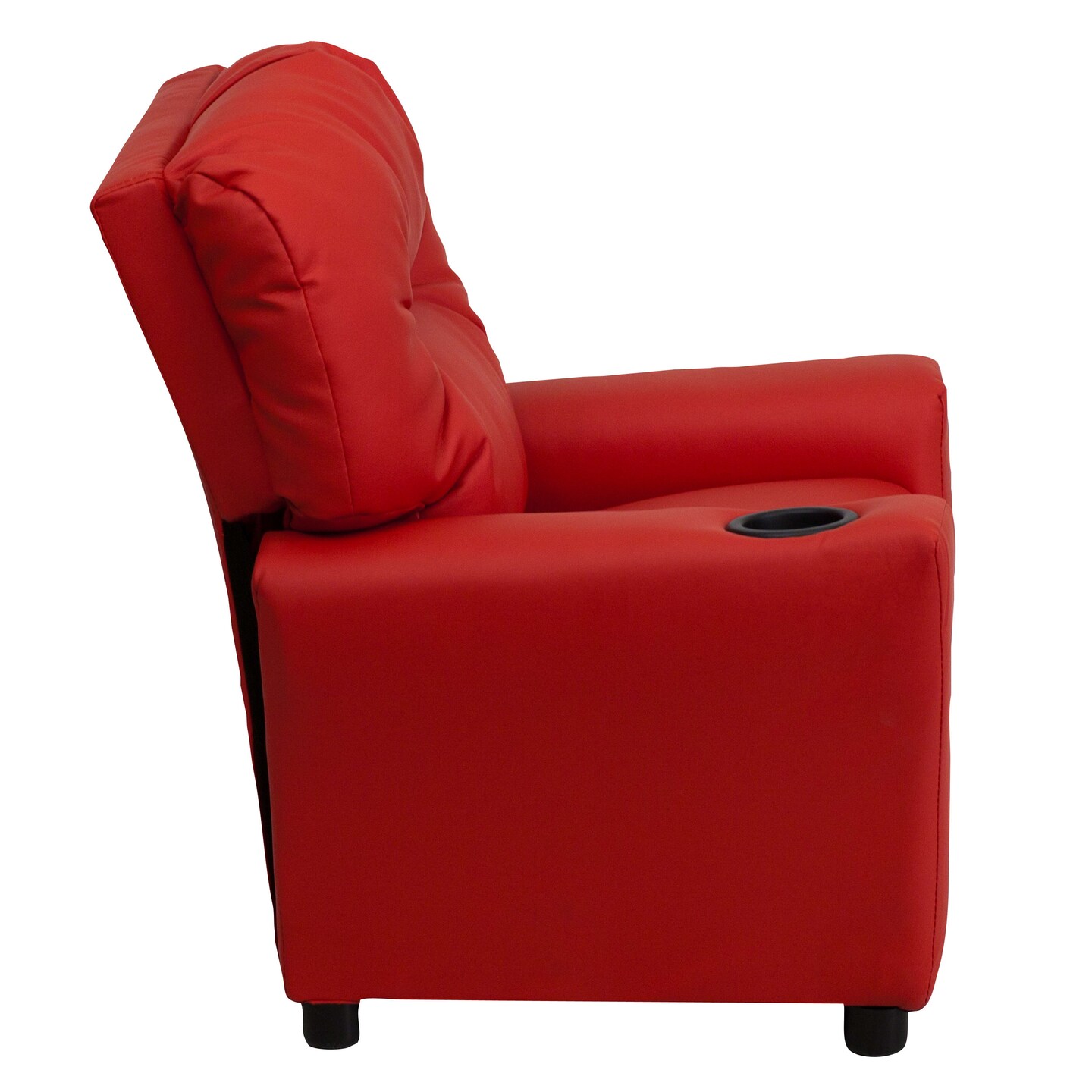 Emma and Oliver Contemporary Kids Recliner with Cup Holder