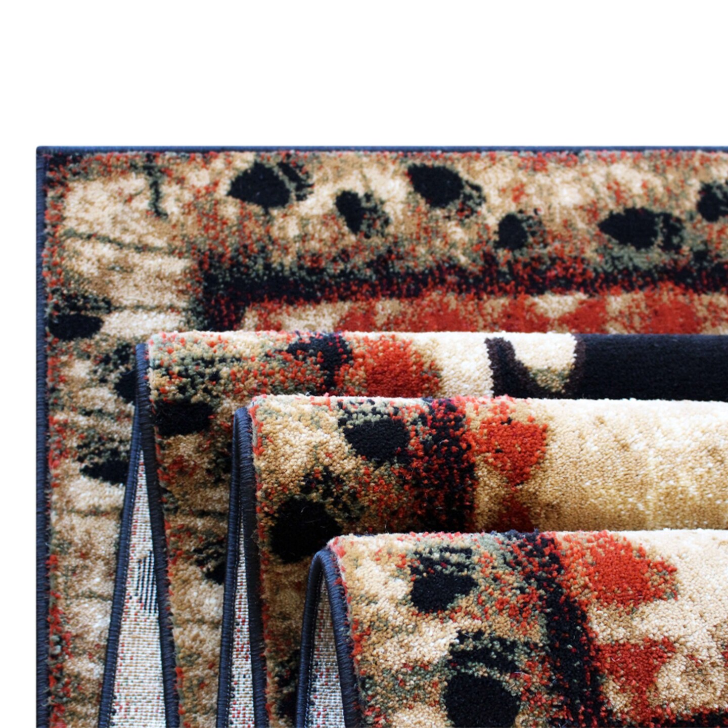Masada Rugs Cabin/Lodge Theme Area Rug with Bear and Cub Scene
