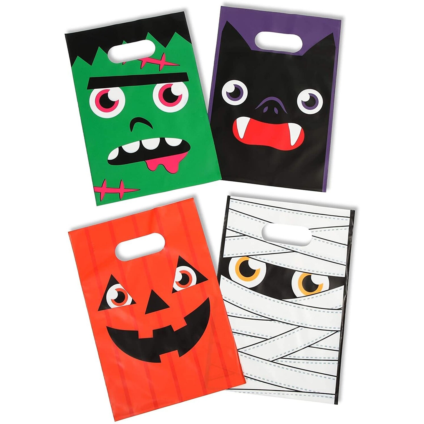 Halloween Party Favor Goody Bags for Treats, Candy (6.5 x 9.25 in, 120 Pack)
