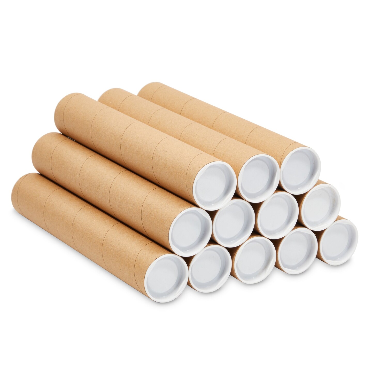 Juvale 12 Pack Mailing Tubes With Caps, 2x16 Inch Kraft Paper Round  Cardboard Mailers For Shipping Posters, Art Prints (brown) : Target