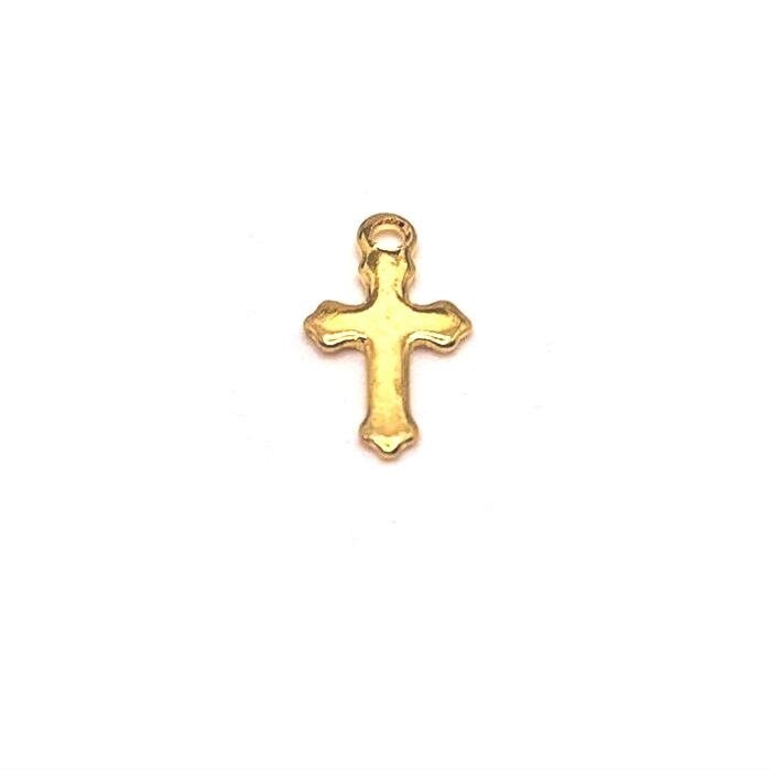 4, 20 or 50 Pieces: Tiny Gold 304 Stainless Steel Cross Charms | Michaels