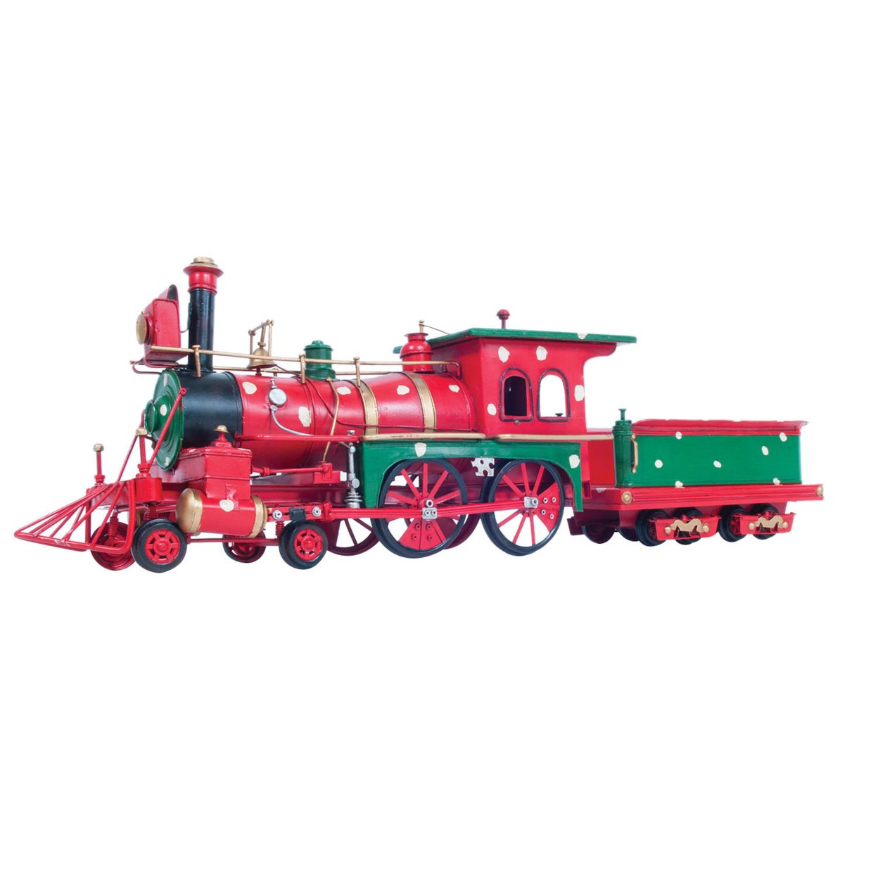 Old Modern Handicrafts   Christmas Train Model Handmade Tin Metal Handmade