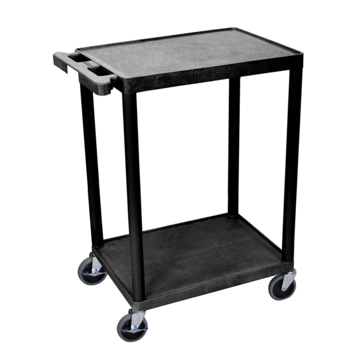 Luxor 2 Shelf Storage Multipurpose Service Utility Cart Black - 2 Pack