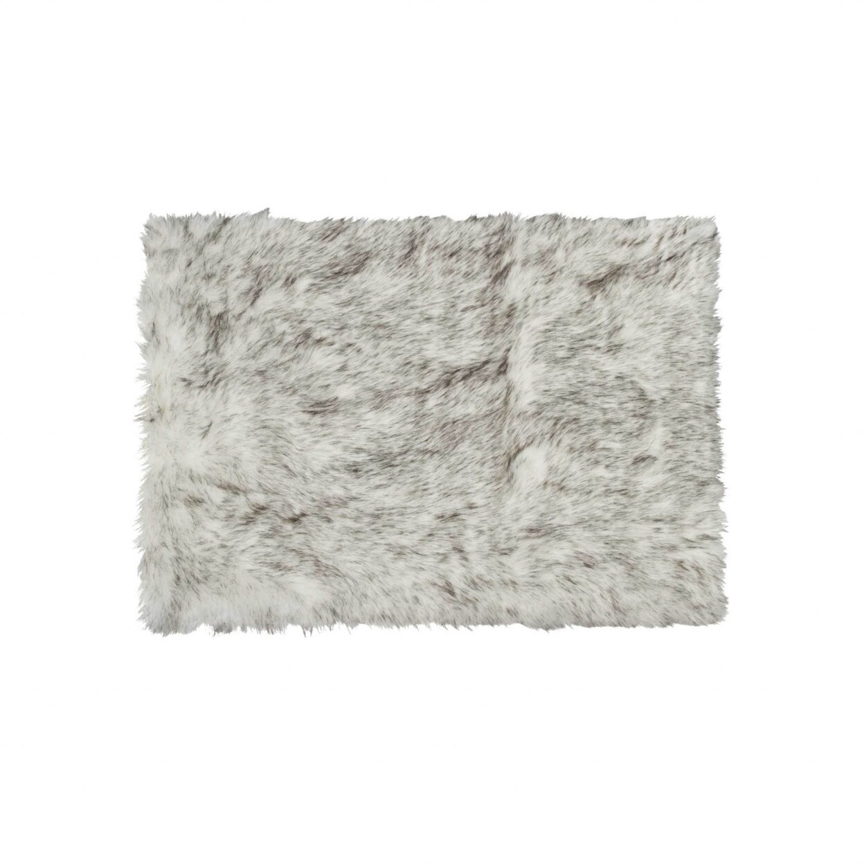 HomeRoots Decor Modern Decorative Sheepskin Rug Throw - Gradient Grey, 60"X 96"