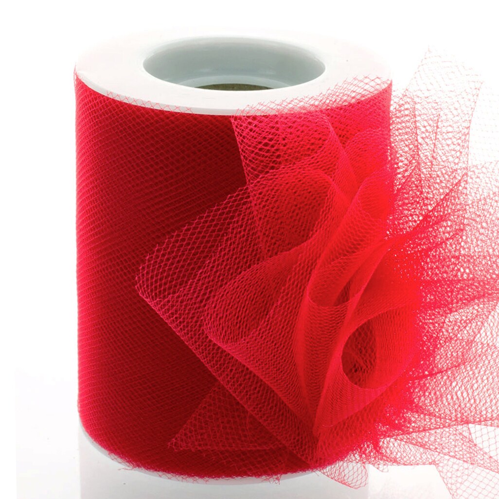 3&#x22; Premium Tulle Red 100 Yard