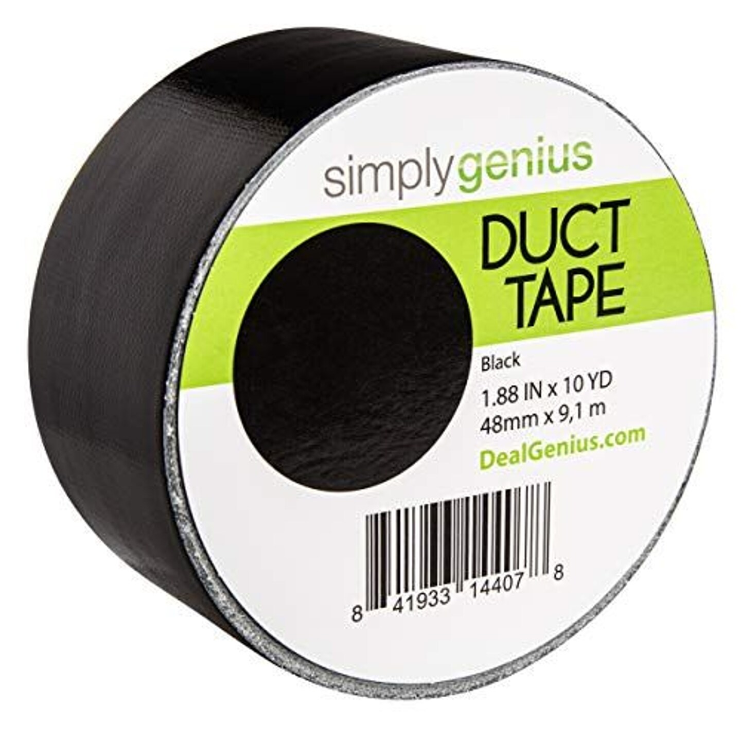 Simply Genius Art &#x26; Craft Duct Tape Heavy Duty - Craft Supplies for Kids &#x26; Adults - Colored Duct Tape - 1.8 in x 10 yards - Colorful Tape for DIY, Craft &#x26; Home Improvement (Black, Single roll)