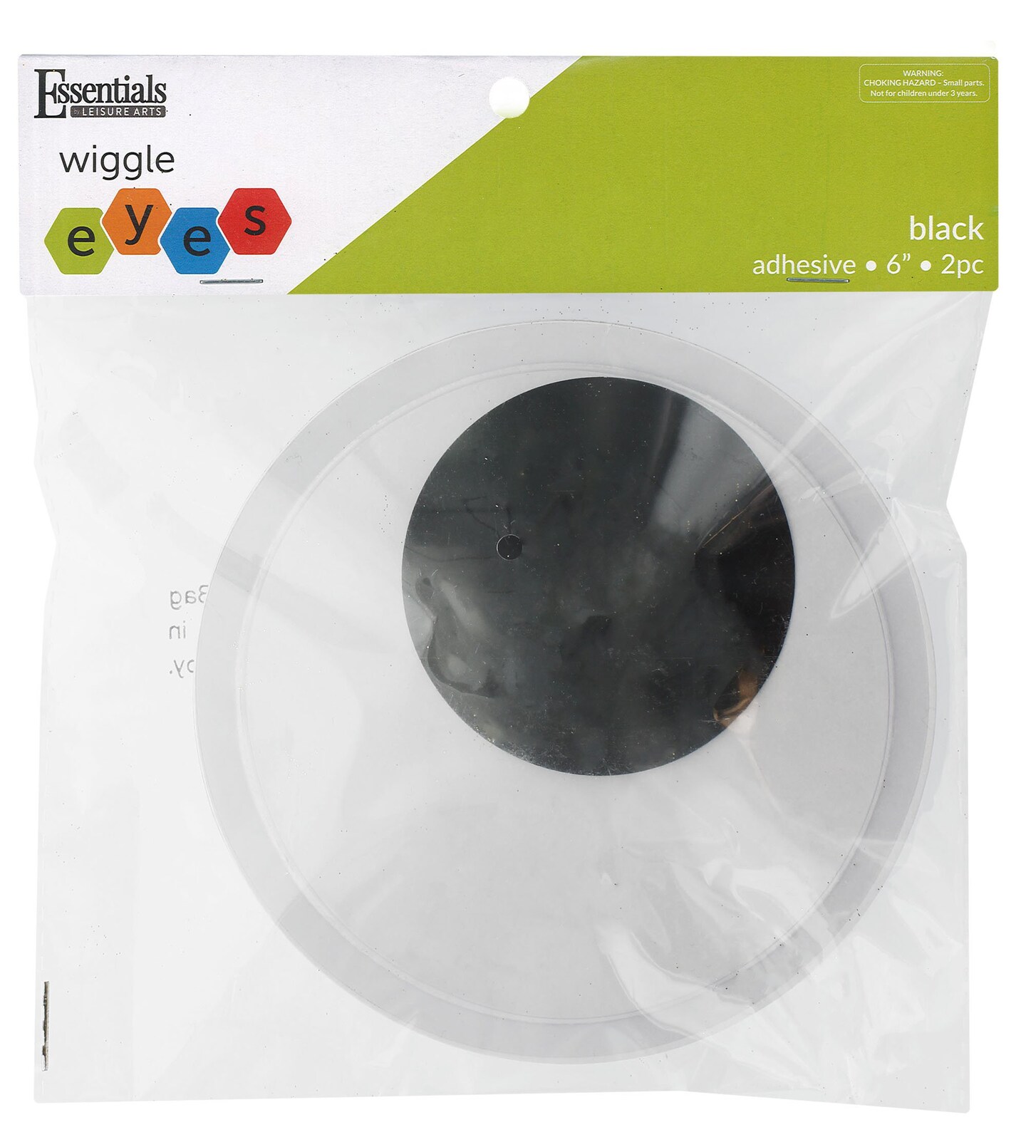 Essentials By Leisure Arts Eyes Sticky Back Moveable 6&#x22; 2Pc Googly Eyes, Google Eyes For Crafts, Big Googly For Crafts, Wiggle Eyes, Craft