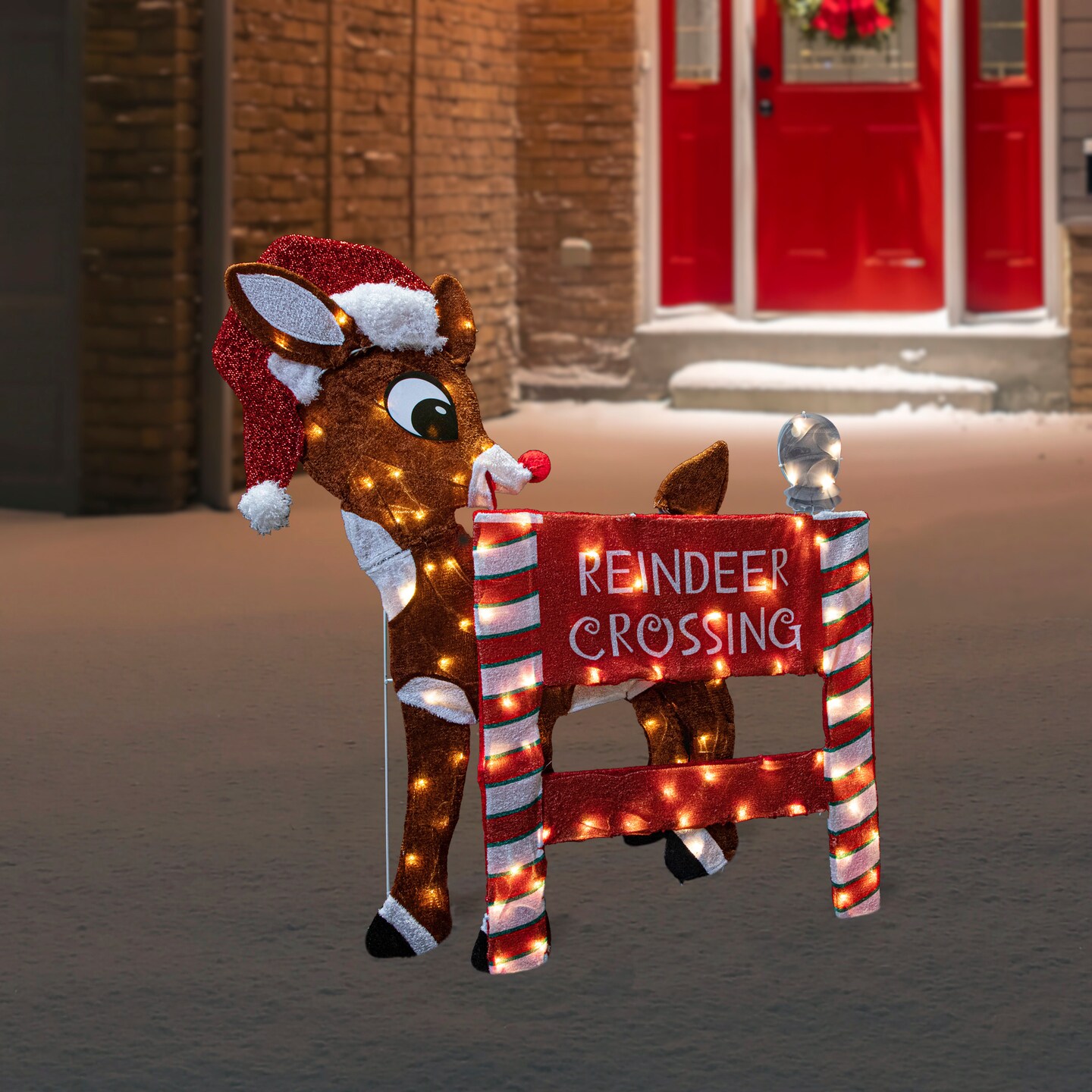 Northlight Rudolph Reindeer Crossing Sign