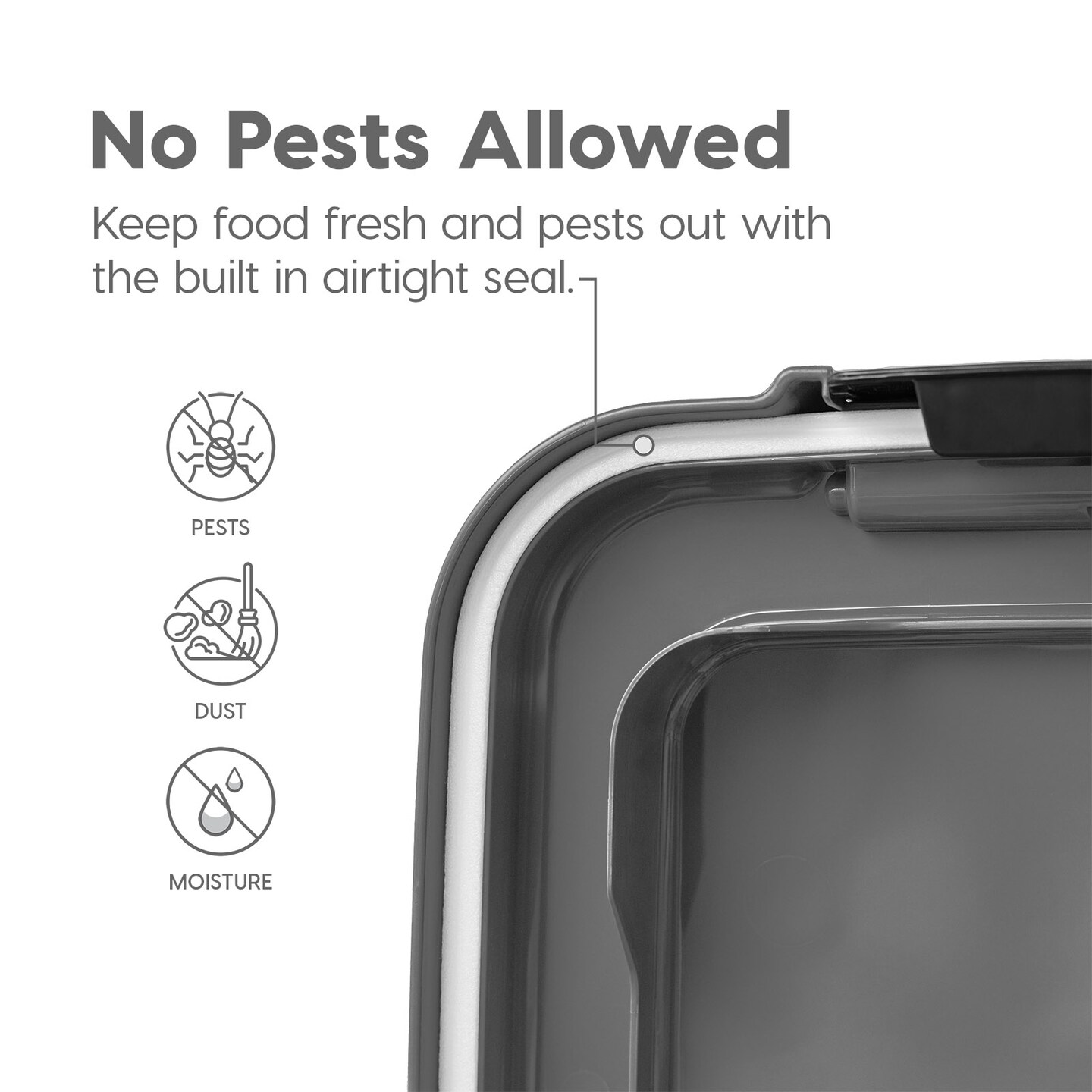 IRIS USA 30lbs+11lbs Airtight Pet Food Storage Container Combo with Scoop and Casters, up to 41lbs