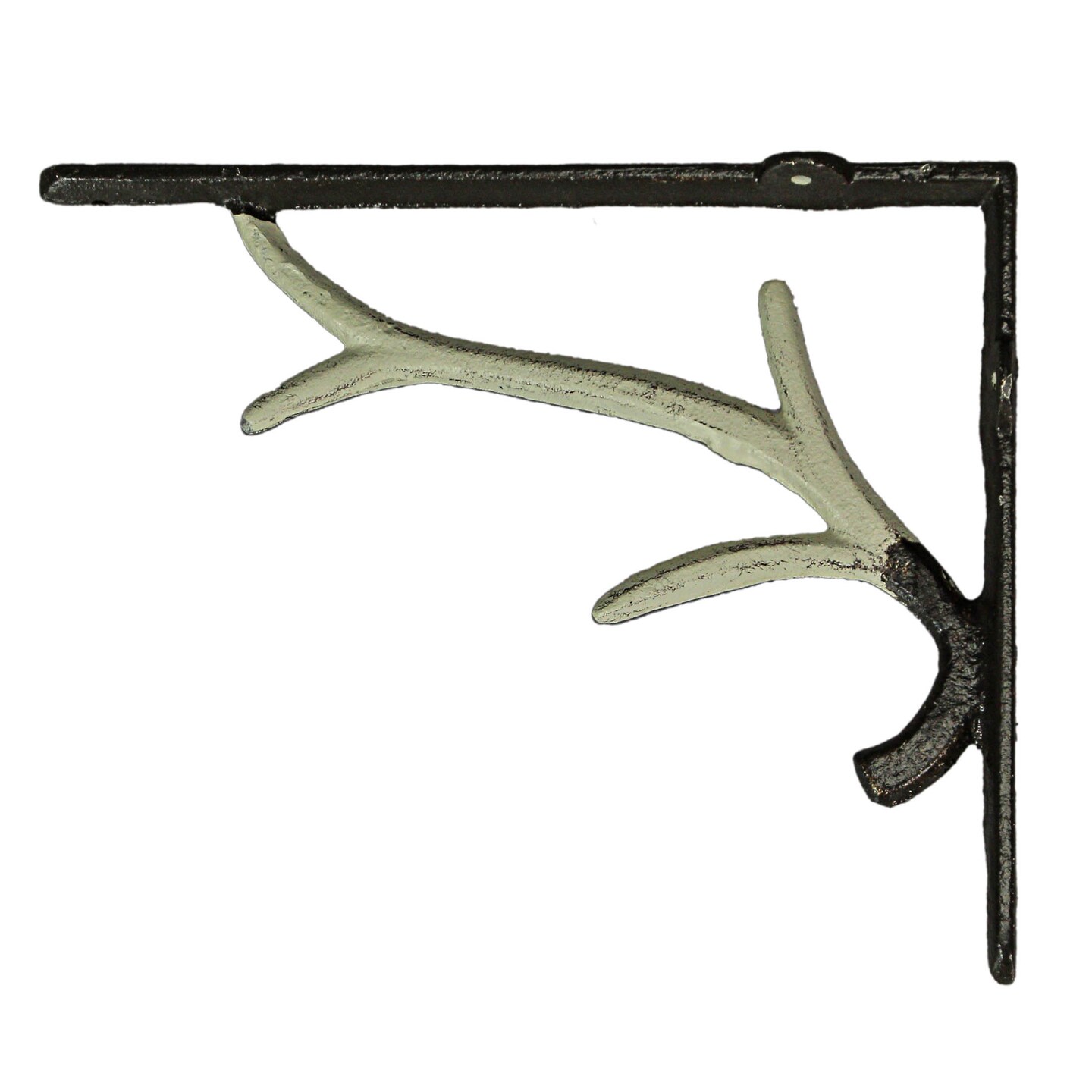 Set of 2 Cast Iron Deer Antler Decorative Shelf Brackets