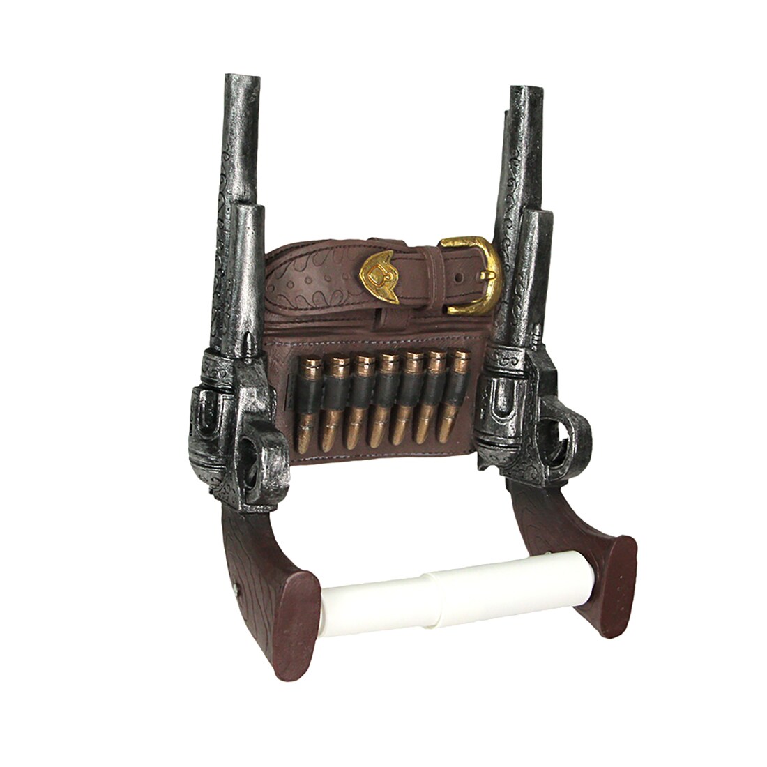 Wipe of the Wild West Double Six Shooter Western Cowboy Toilet Paper Roll Holder