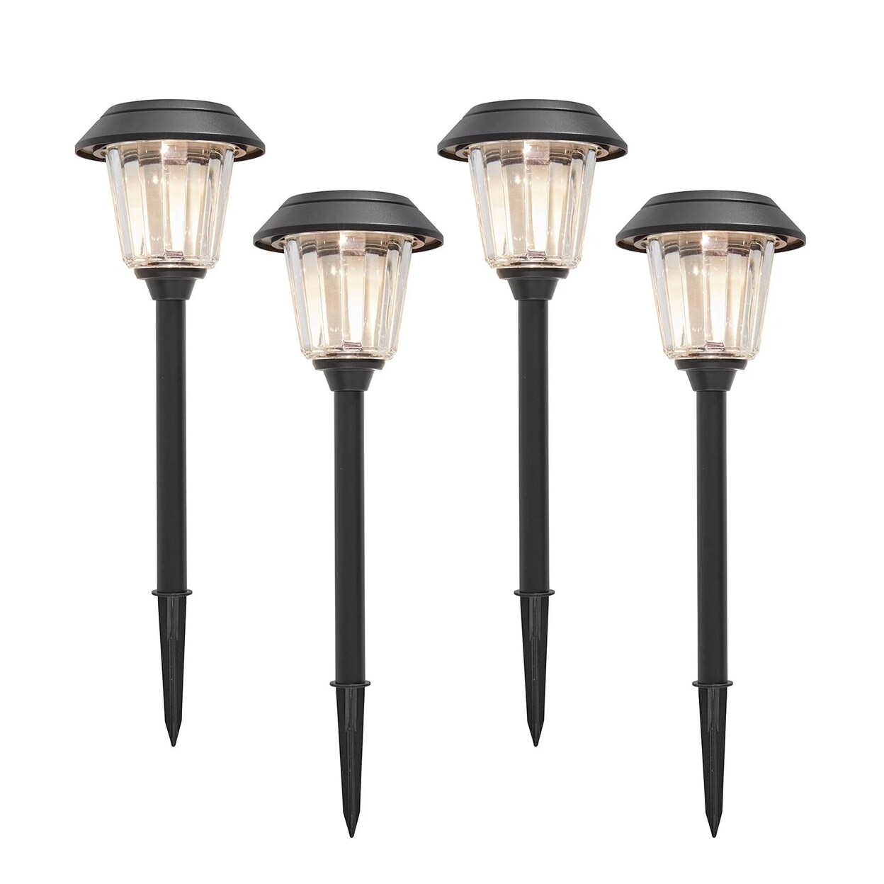 Members Mark 4-Piece Led Solar Path Lights - Matte Black