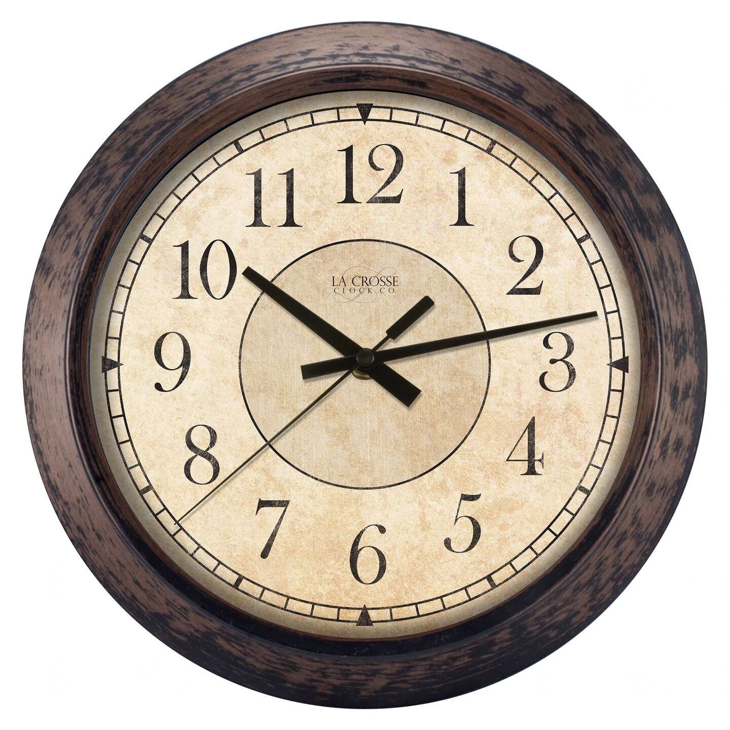 La Crosse Technology 14&#x201D; Beige and Brown Savannah Wall Clock