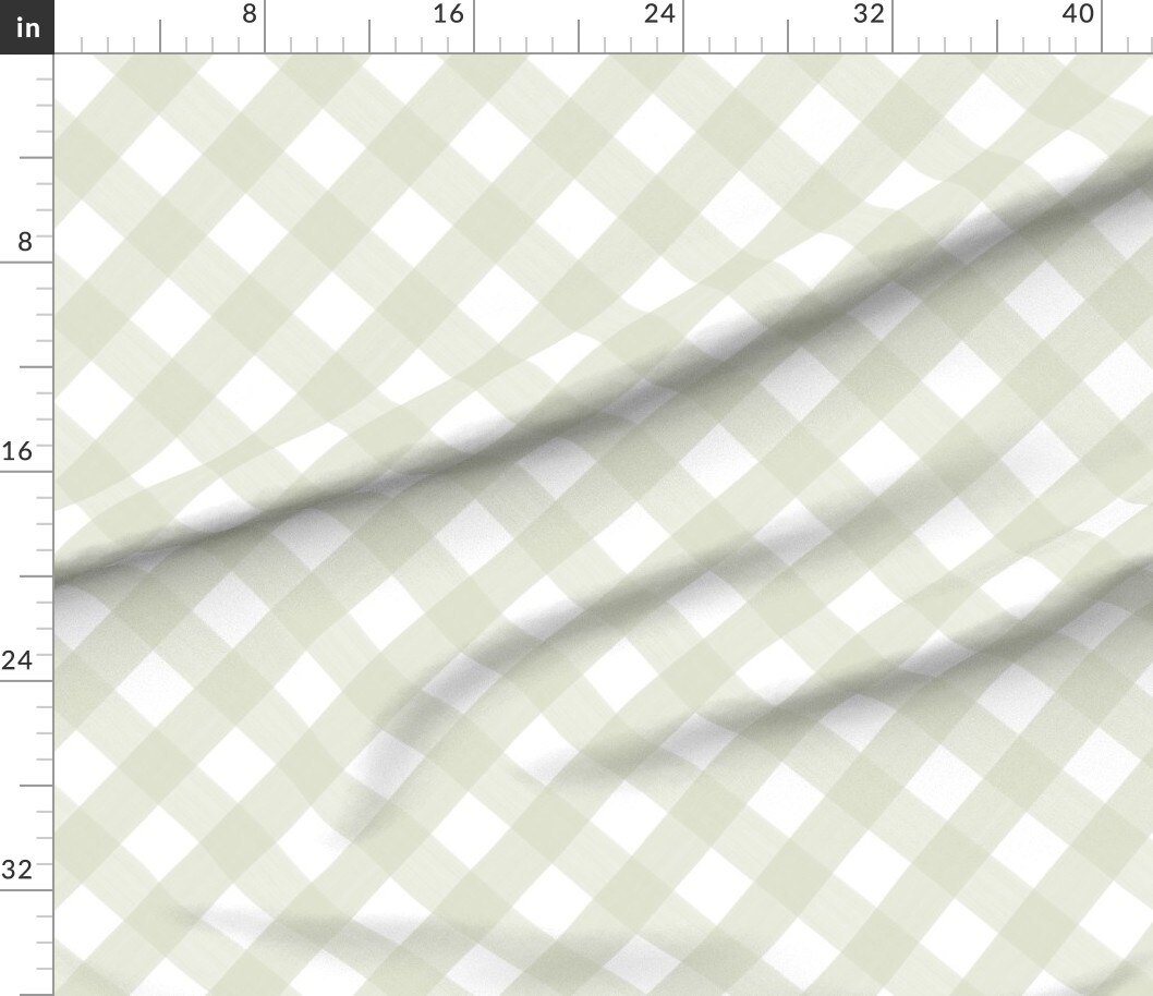 Petal Signature Cotton by the Yard or Fat Quarter Green Gingham