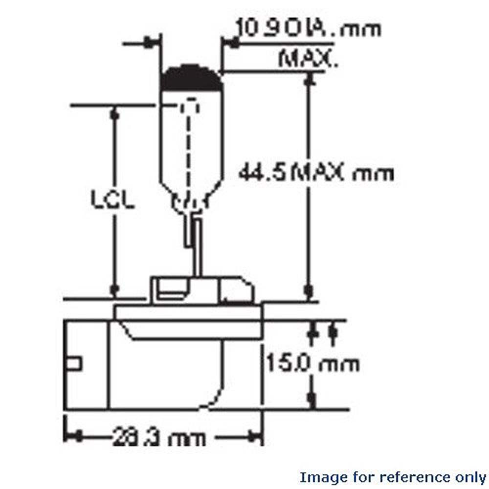 GE 96501 889 - 27w 12.8v T3.25 PGJ13 Base Automotive Fog Miniature Bulb