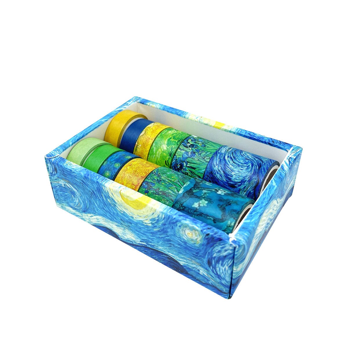 Wrapables Decorative Washi Tape Box Set for DIY Arts & Crafts, Scrapbooking, Diary, Stationery, Card-Making, Gift Wrapping (12 Rolls)