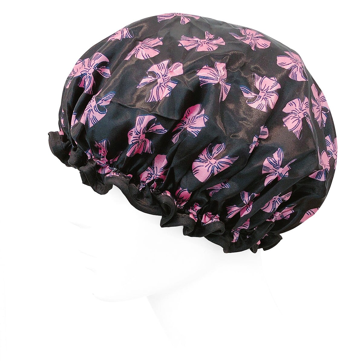 Wrapables Stylish Double Layer Waterproof Shower Caps (Set of 4)