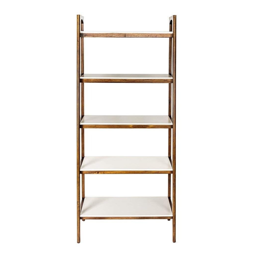 Madison Park Parker Bookcase Pecan/Cream White See below