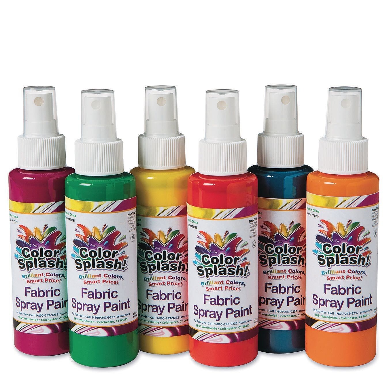 Fabric Fashion Spray Paint Permanent Art Craft T-Shirt Textiles Assorted  Colours