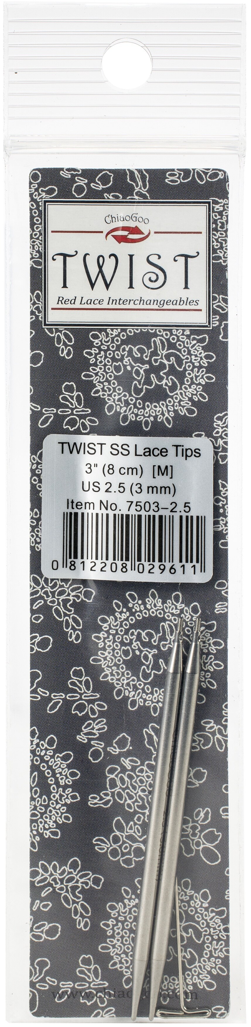 Aiguilles à Tricoter ChiaoGoo Twist Lace - Pointes Fines Interchangeables 3.00 Mm | Pour Chaussettes, Layette