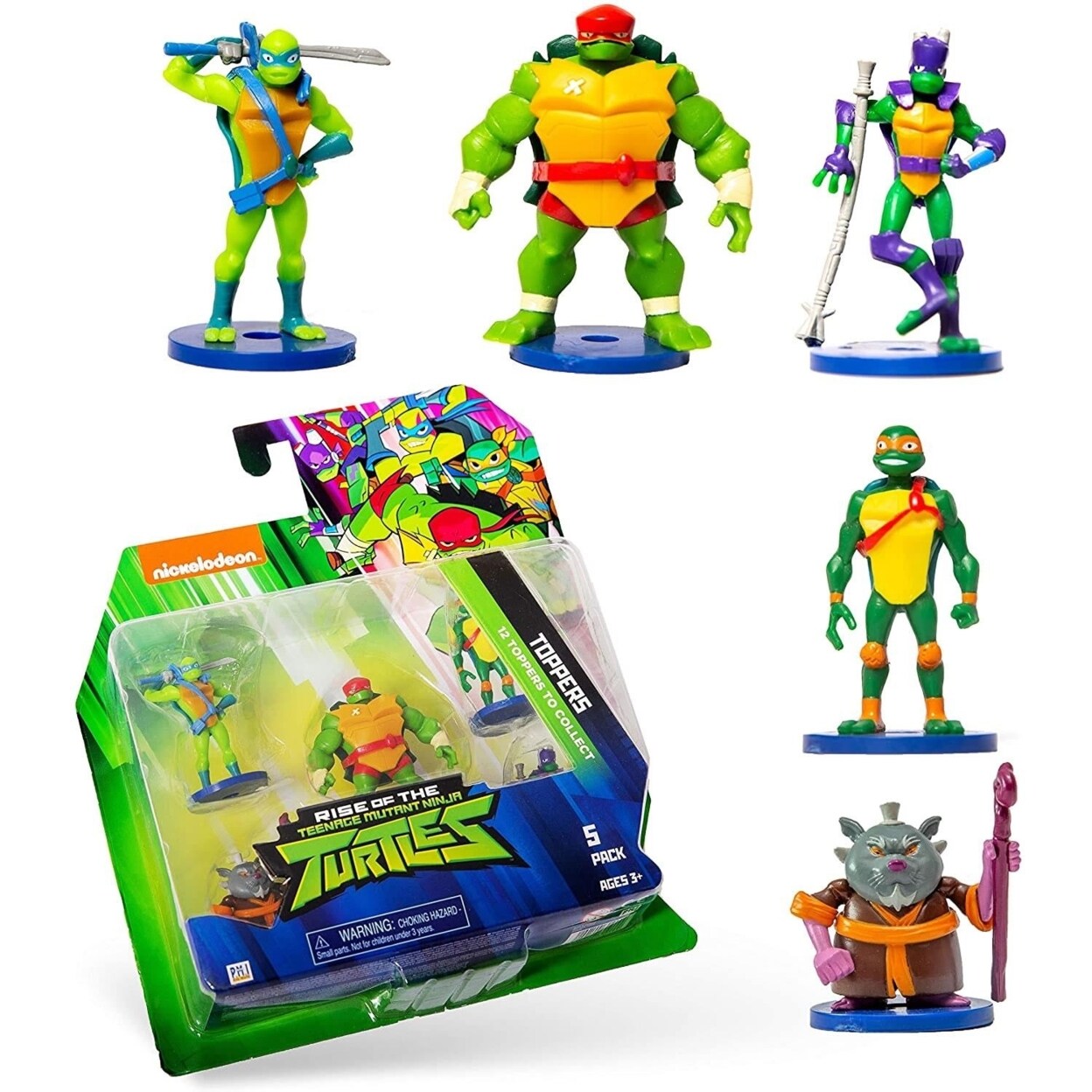 PMI International Rise of Teenage Mutant Ninja Turtles Pencil Toppers 5pk Movie Figure Set