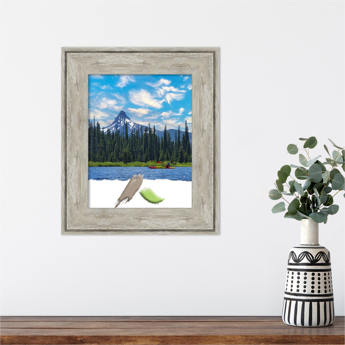Crackled Metallic Picture Frame, Photo Frame, Art Frame