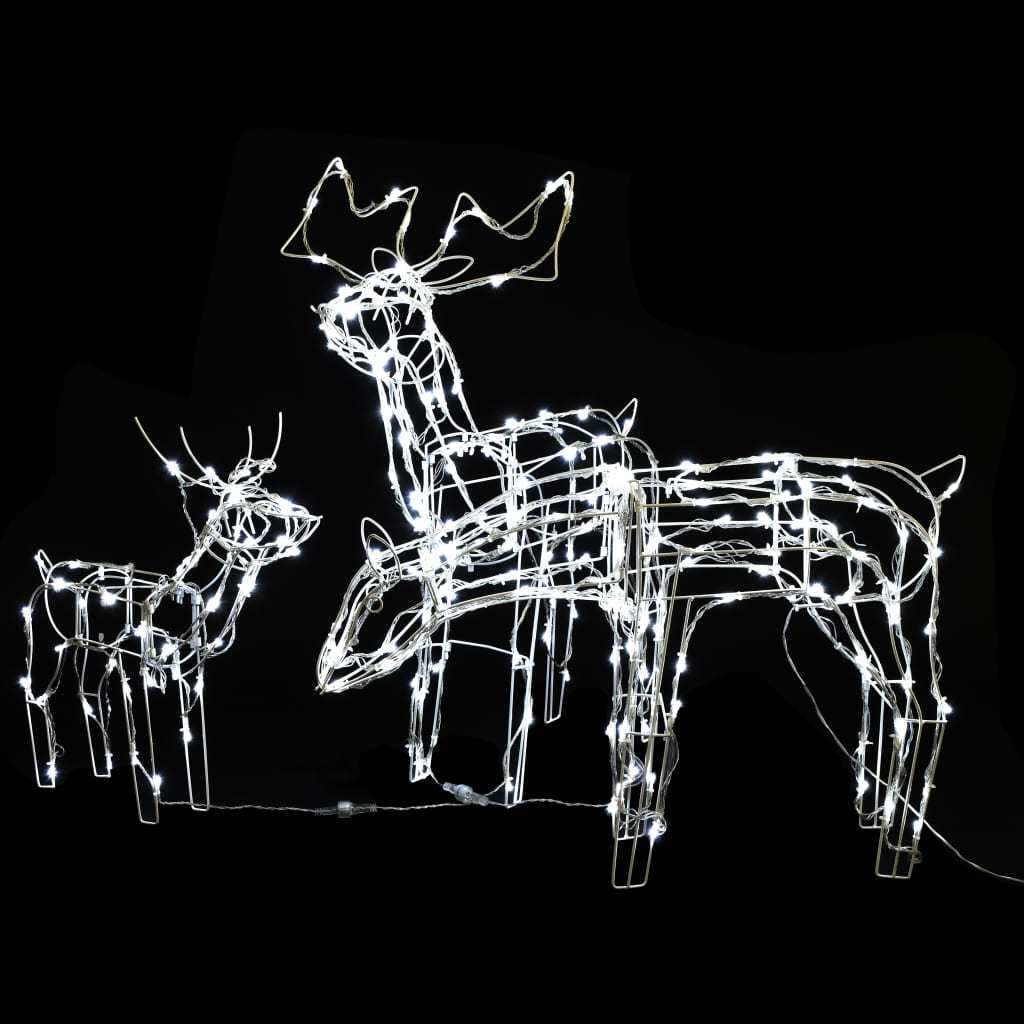 3 Piece Christmas Light Display Reindeers with 229 LEDs