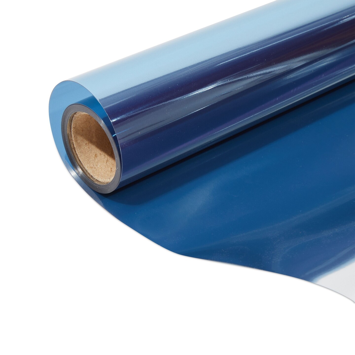 2 Rolls One Way Mirror Privacy Window Film, 17.7 inch x 6.5 ft Non-Adhesive Static Cling Heat UV Control (Blue)