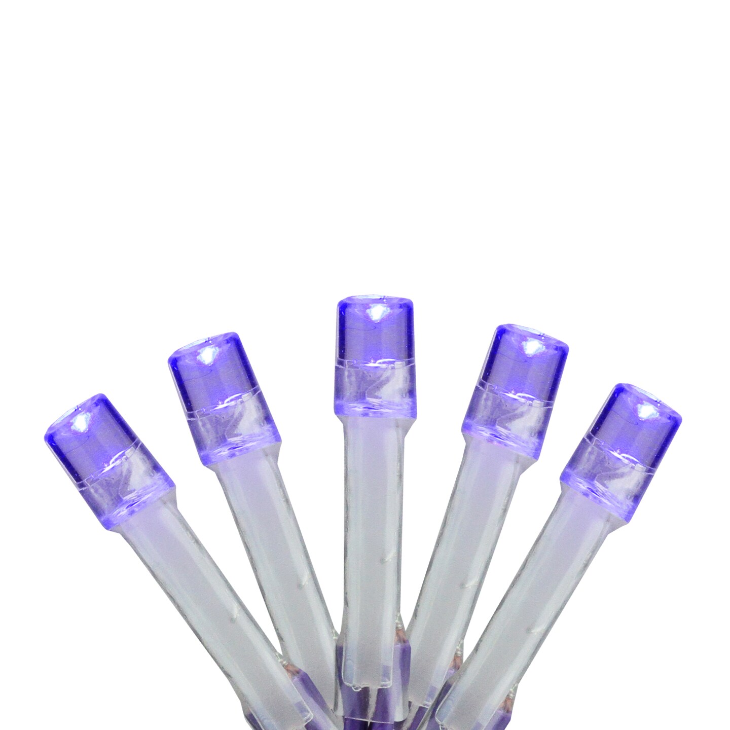 Brite Star LED Micro Christmas Light Set- Purple - 4.8 ft Purple Wire - 15ct