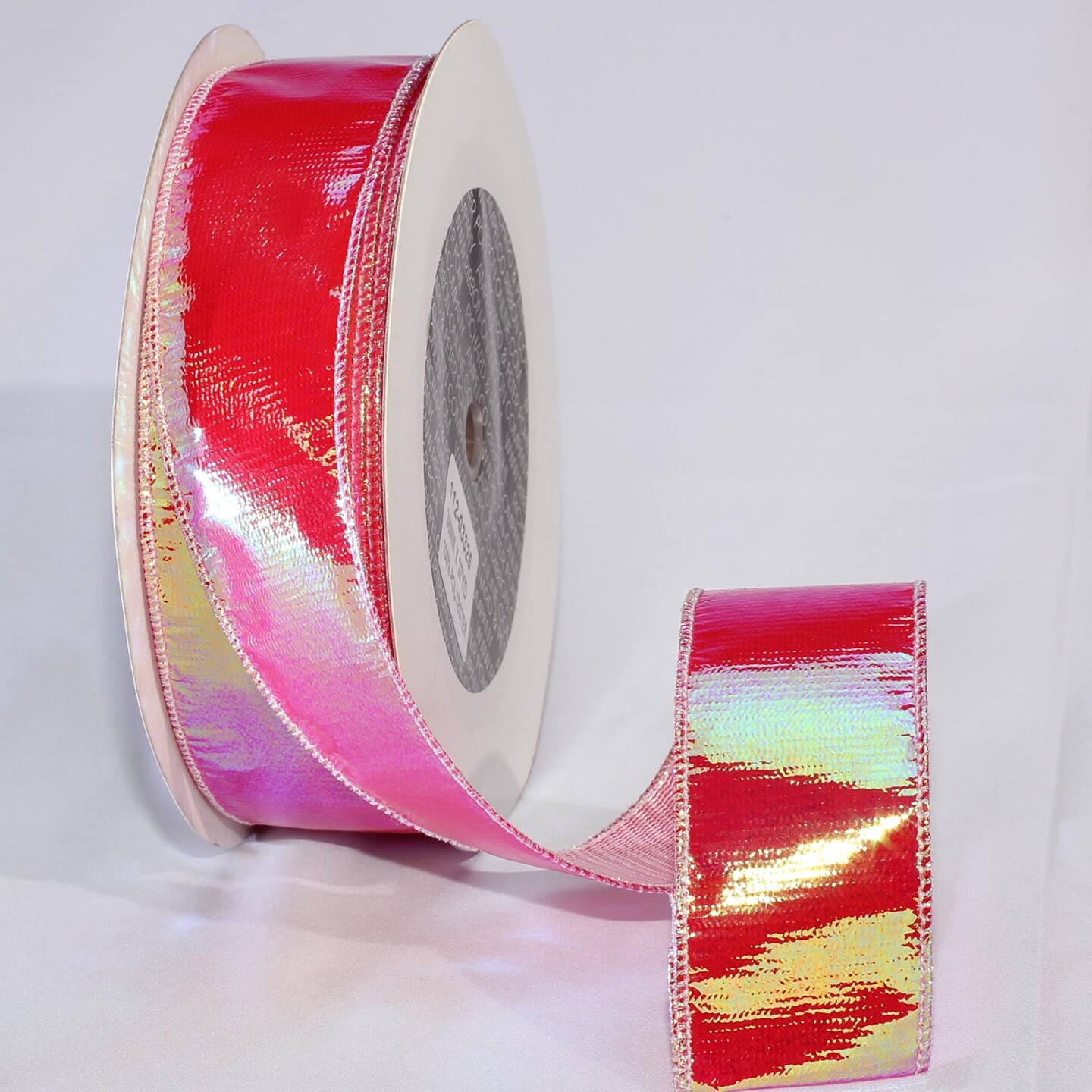 The Ribbon People Red Contemporary Iridescent Wired Craft Ribbon 1.5&#x22; x 54 Yards