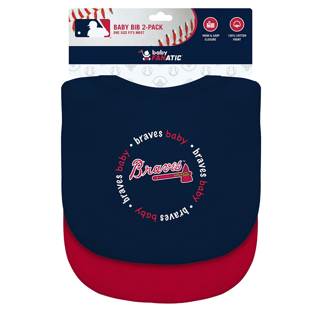 Baby Fanatic Officially Licensed Unisex Baby Bibs 2 Pack - MLB Atlanta  Braves