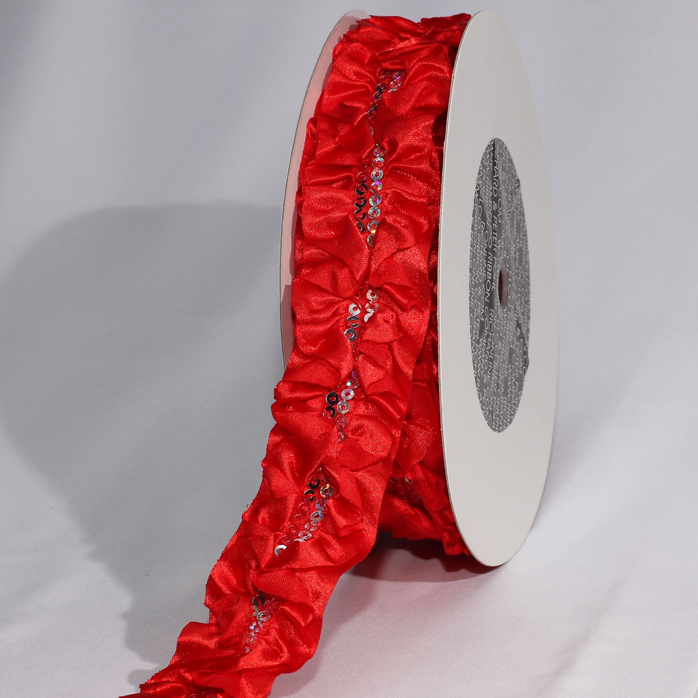 Red Ruffled Ribbon The Ribbon People Red Woven Edge Craft Ruffles Ribbon 1.5