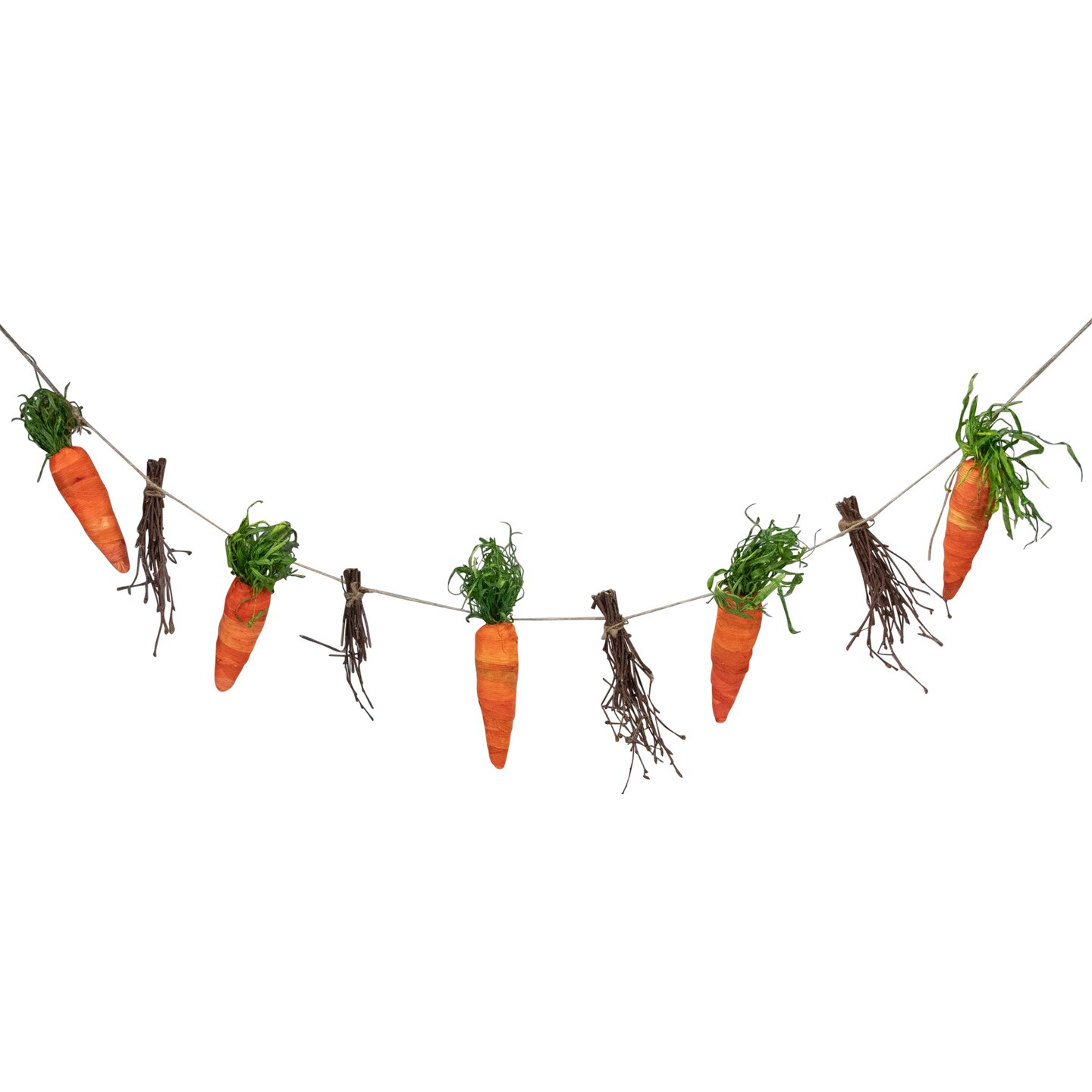 Northlight 3.25&#x27; Carrots and Twigs Artificial Easter Garland