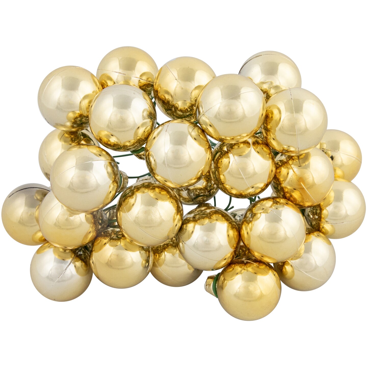 Northlight 6.75&#x22; Gold Shatterproof Ball Ornament Christmas Pick