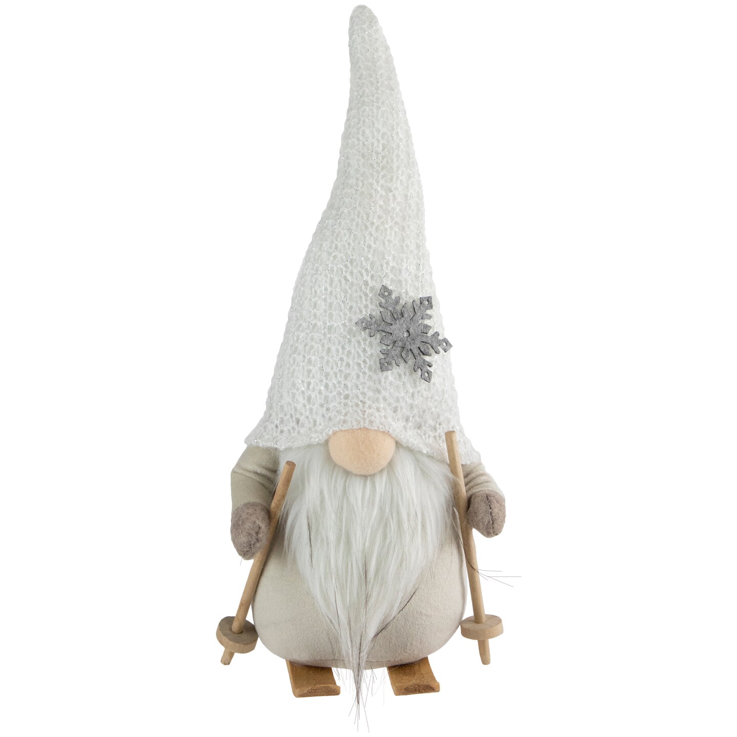 Northlight Winter Ski Gnome with Snowflake Hat Christmas Decoration - 12&#x22;