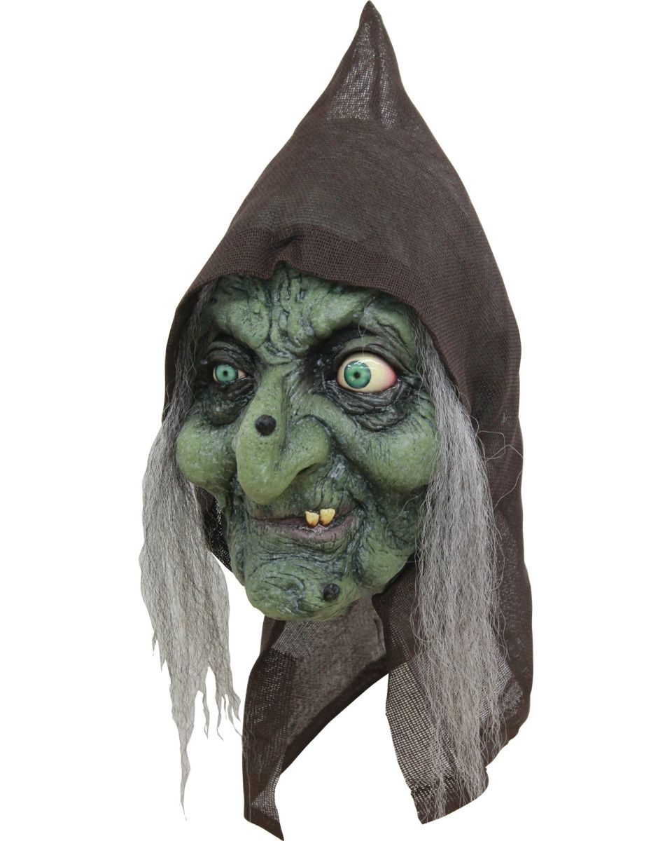 The Costume Center Green and White Old Hag Halloween Unisex Adult Mask Costume Accessory - One Size