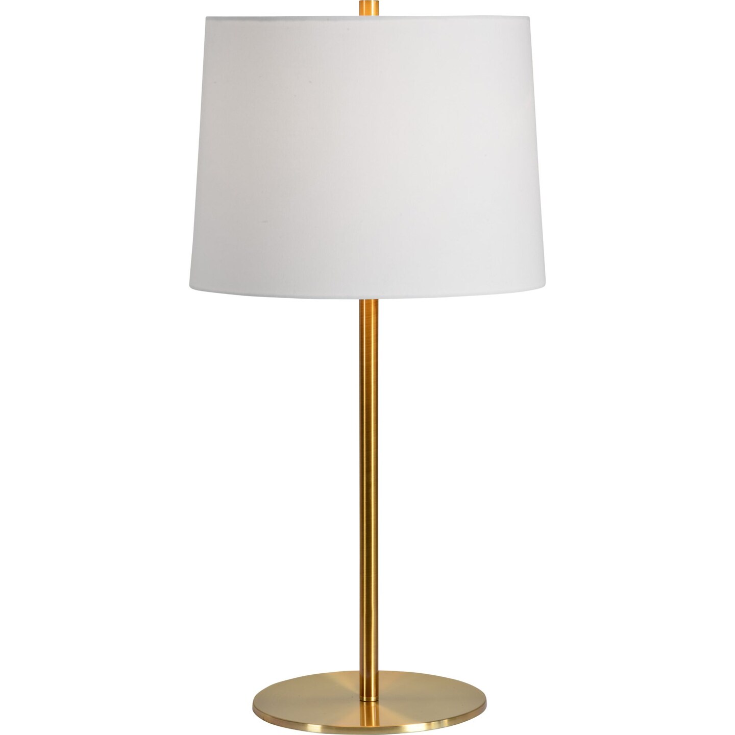 Signature Home Collection 27" Antique Brass Table Lamp with White Drum Shade