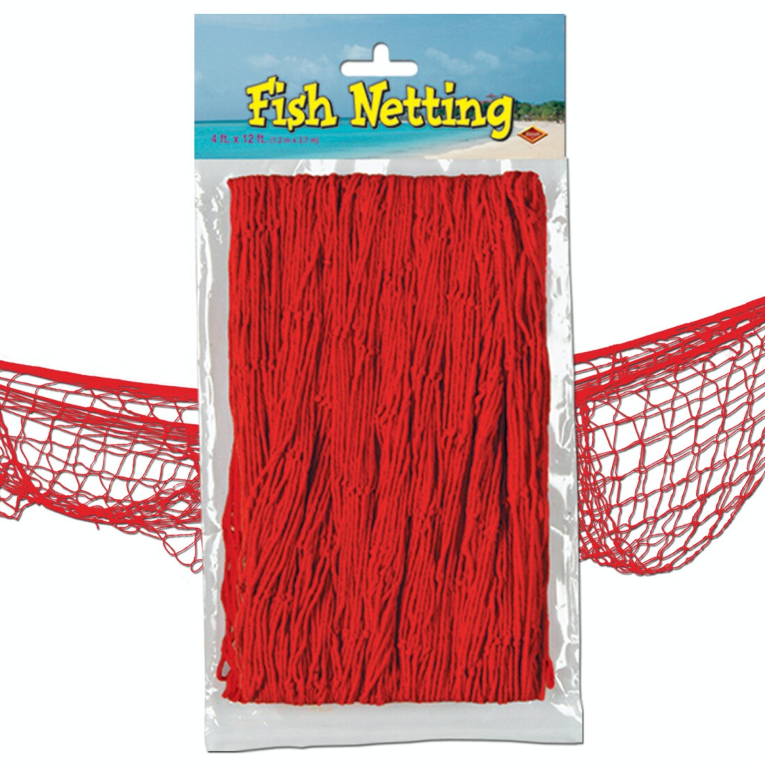 Party Central Club Pack of 12 Red Under the Sea Tropical Fish Netting  Hanging Party Decor 12