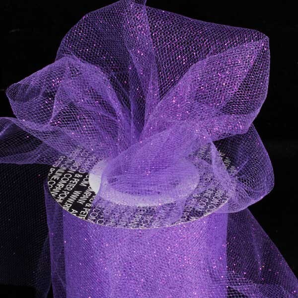 The Ribbon People Purple Contemporary Tulle Craft Ribbon 6&#x22; x 110 Yards