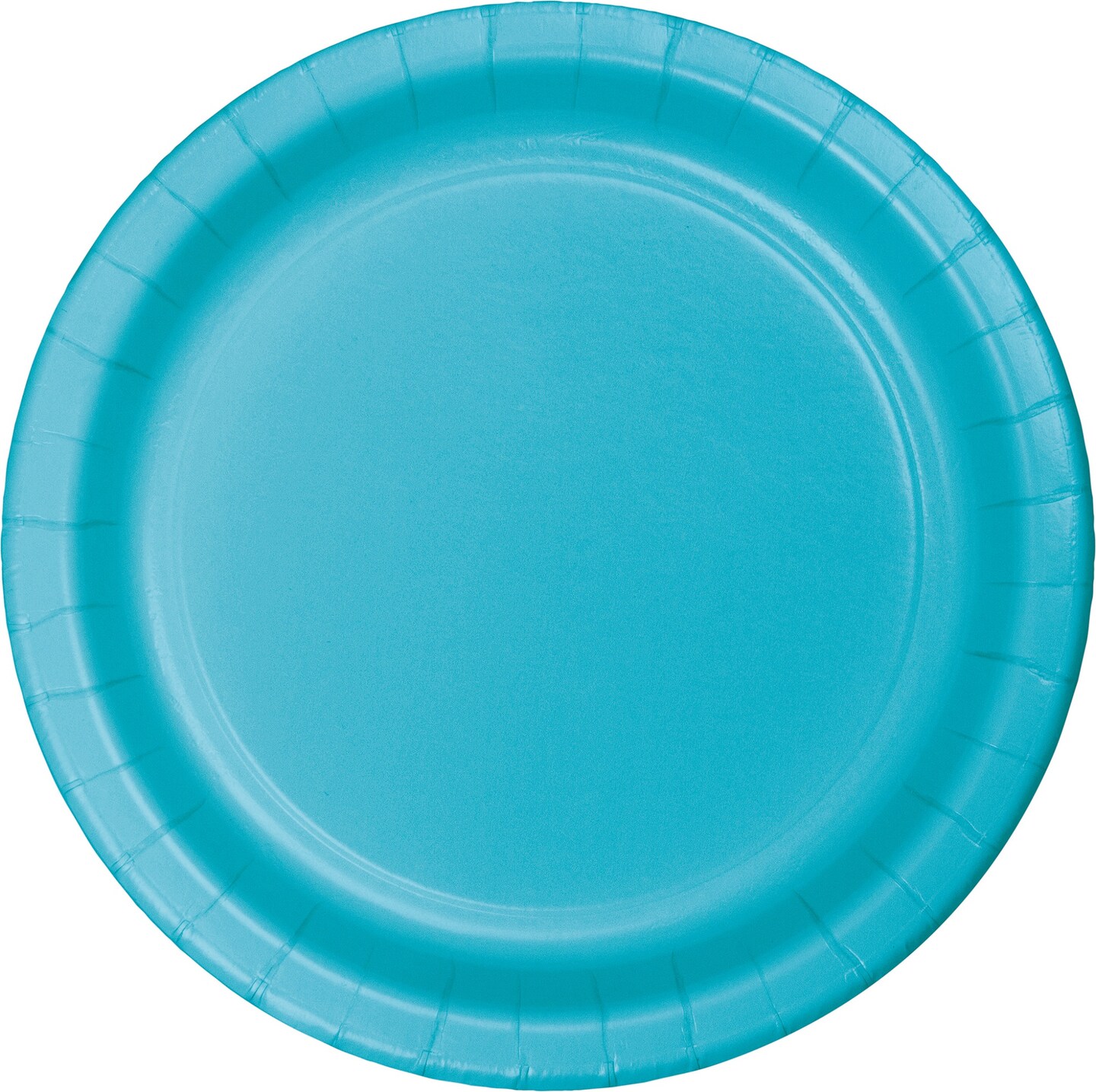 Party Central Round Disposable Paper Party Banquet Dinner Plates - 10.25" - Bermuda Blue - Club Pack of 240