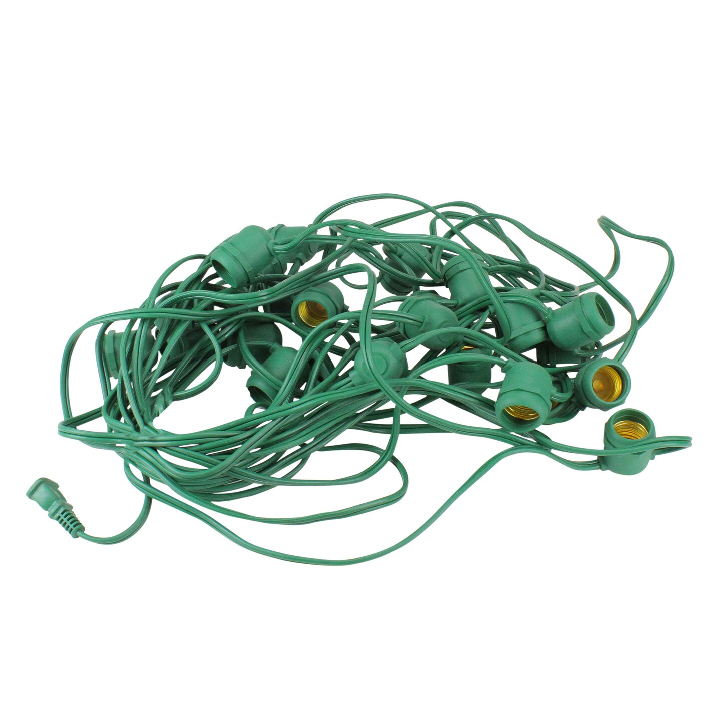 Vickerman Commercial E26 Wire Socket Set - 100&#x27; - Green - 24&#x22; Spacing