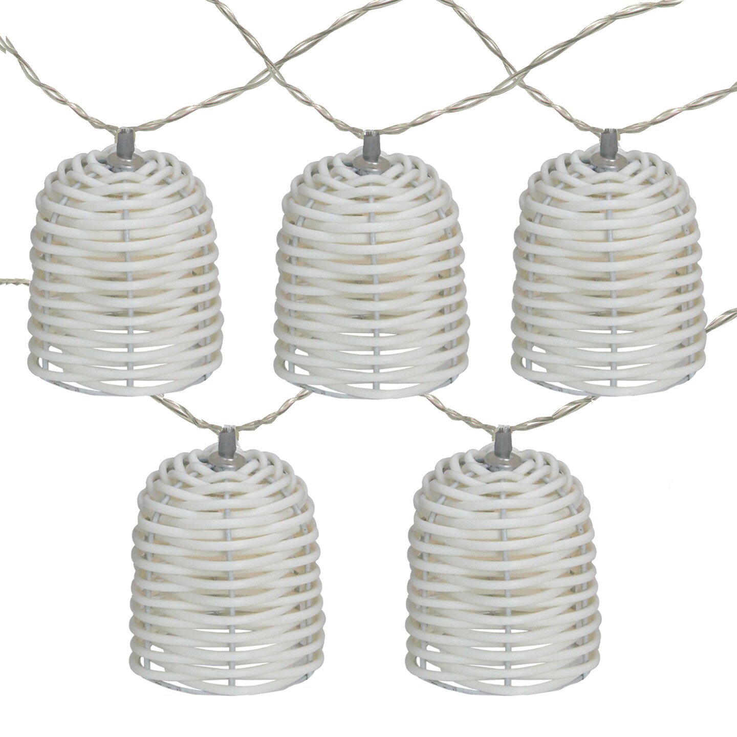 Avon Battery Operated LED Lantern Patio Lights - 5.75' White Wire - 10ct