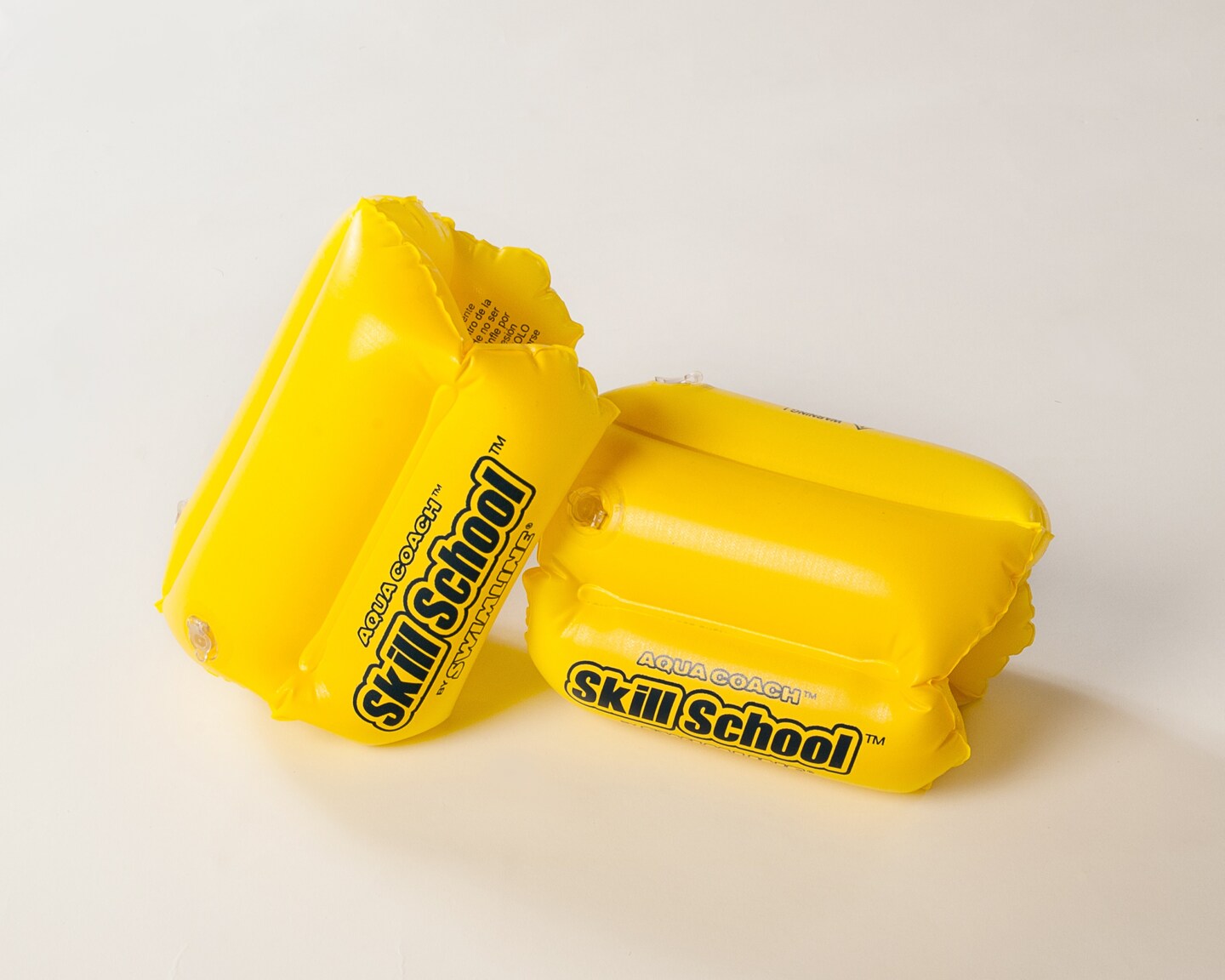 Swim Central Set of 2 Bright Yellow Skill School Children&#x27;s Swimming Pool Floats - 8.5&#x22;