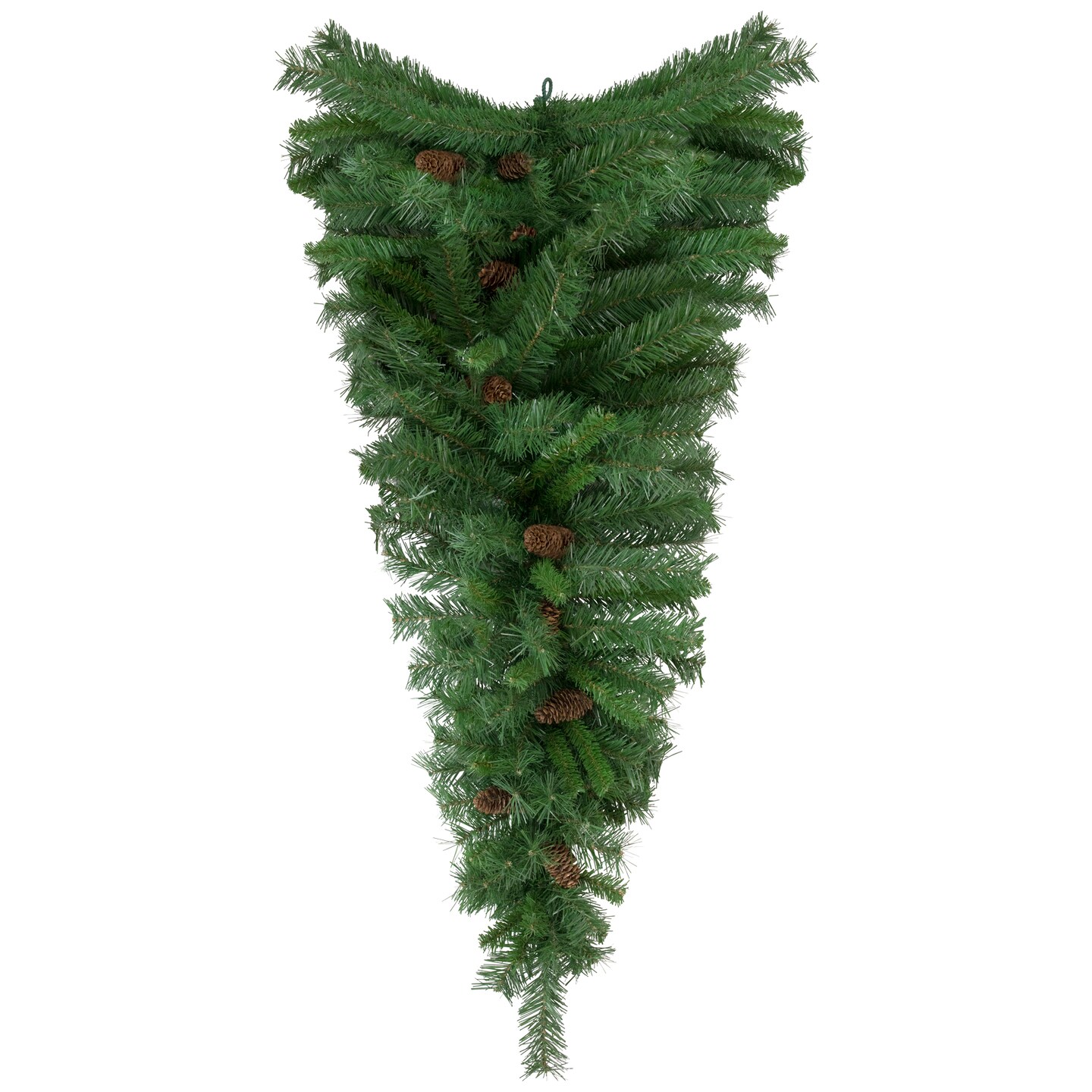 Northlight 42&#x22; Black River Pine Artificial Christmas Teardrop Swag with Pine Cones, Unlit