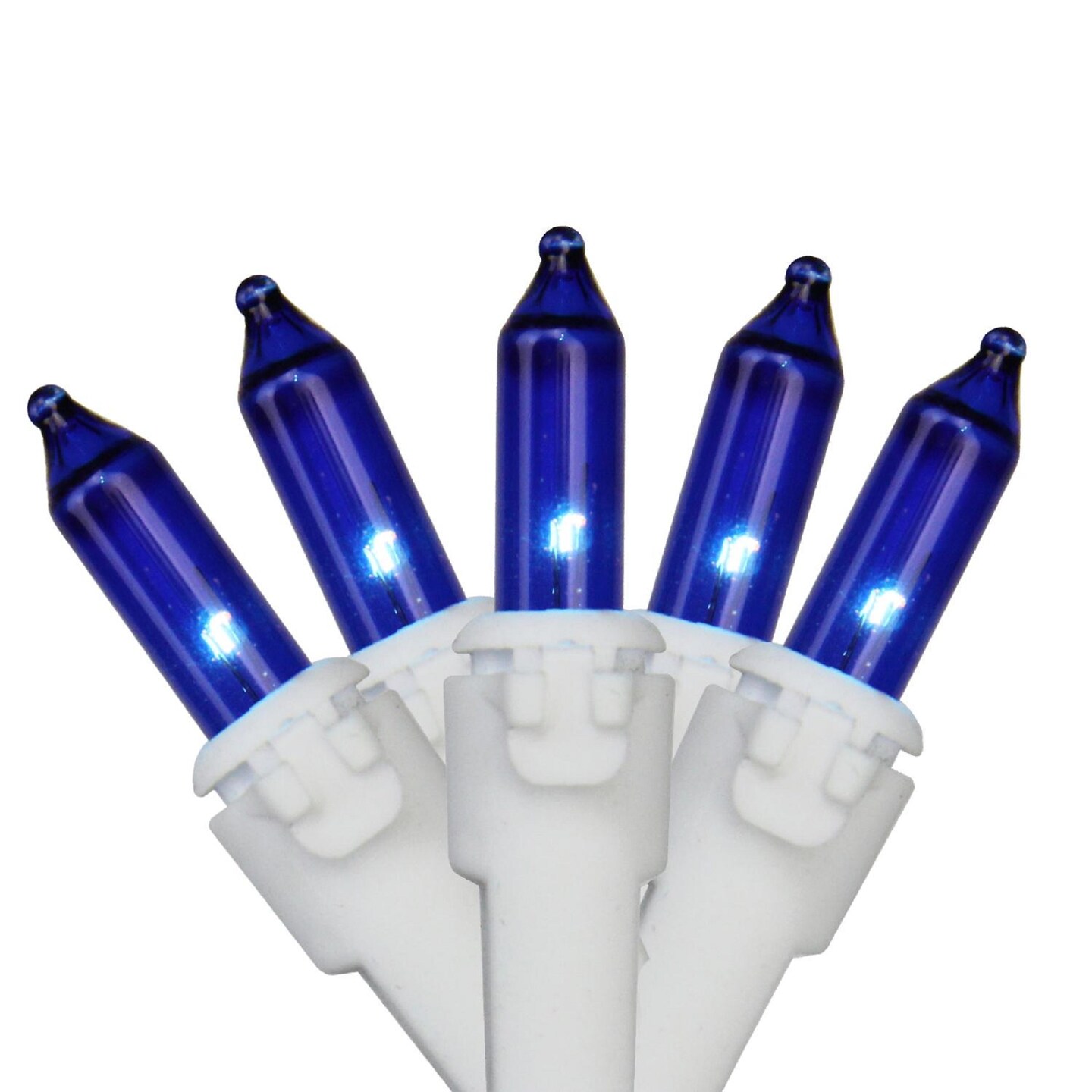 Northlight Mini Incandescent Christmas Lights - Blue - 20.25' White Wire - 100ct