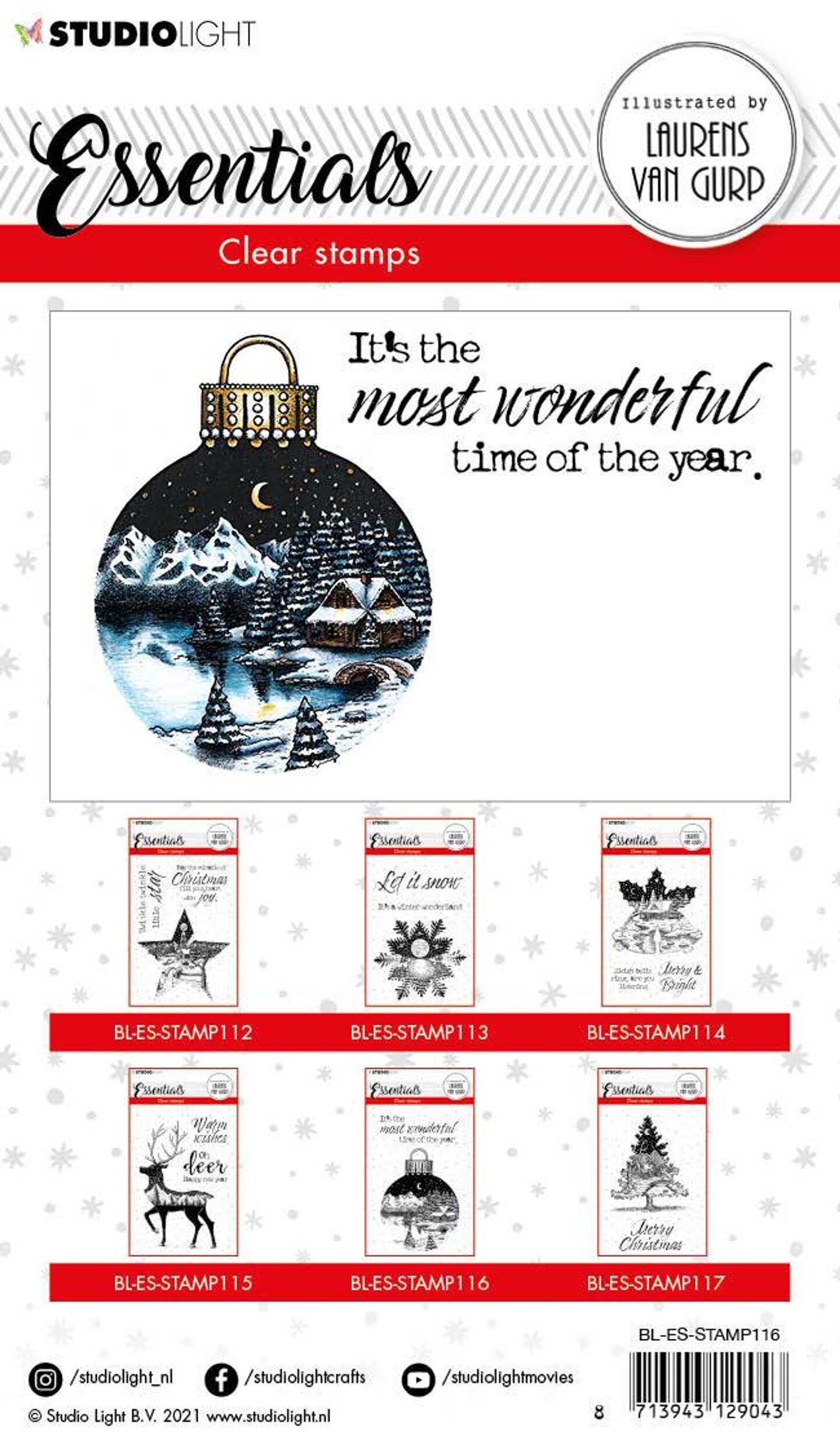Studio Light BL Clear Stamp Christmas Ball Essentials 105x148mm nr.116 ...