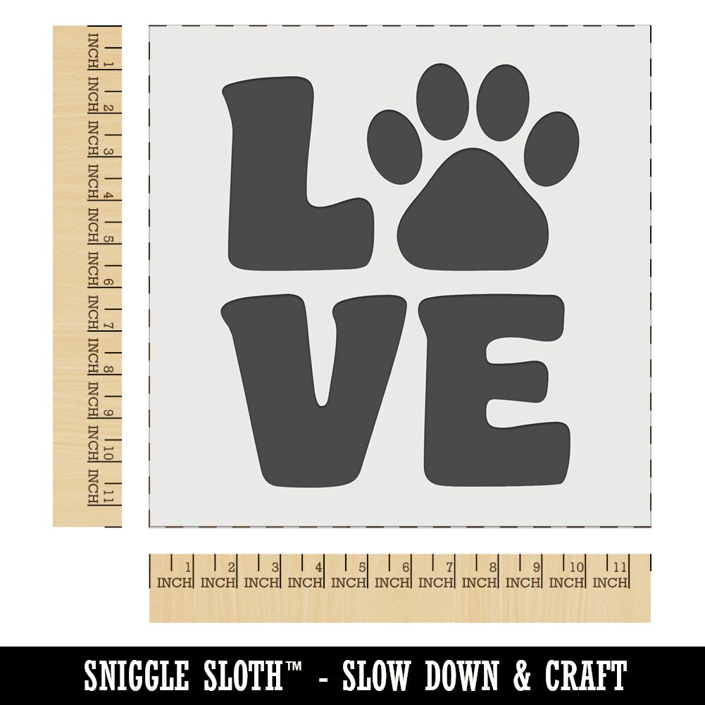 Love Stacked Paw Print Wall Cookie DIY Craft Reusable Stencil | Michaels