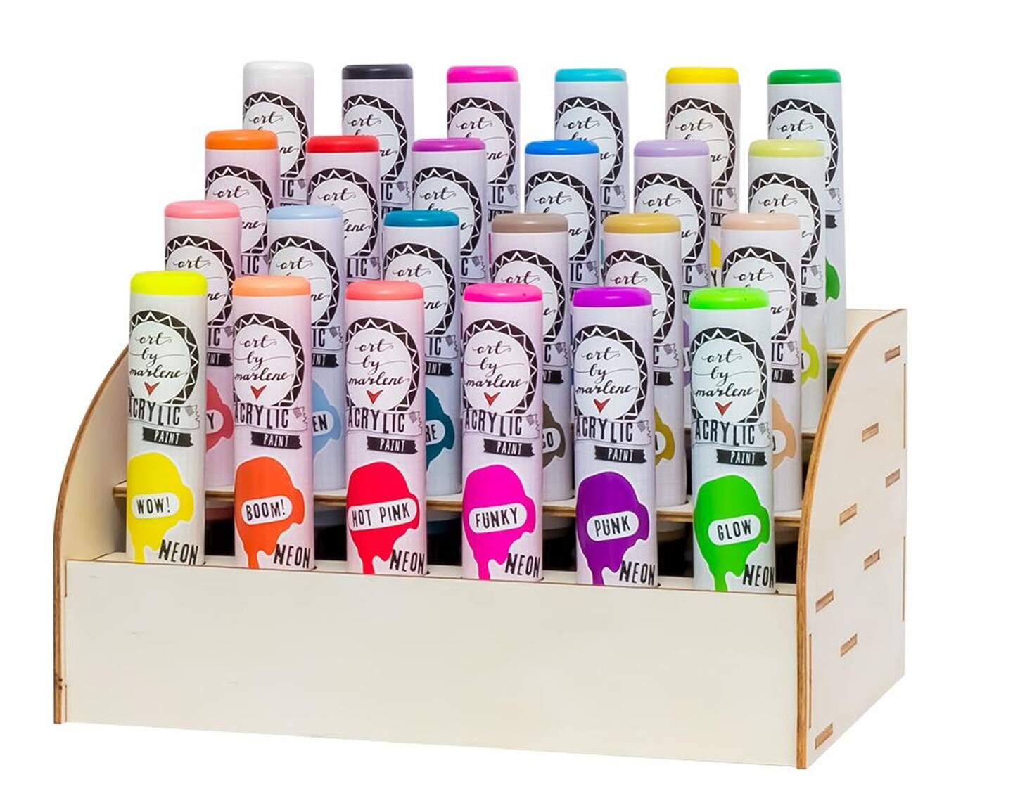 Studio Light ABM Paint Bottles Display 24 pc Plywood  Essentials 222x156x12mm nr.502
