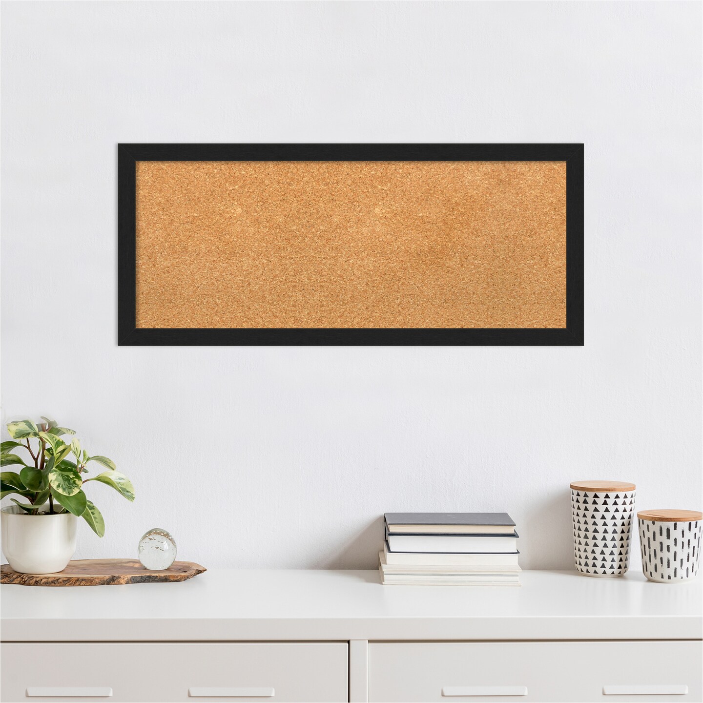 Grace Narrow Framed Corkboard, Natural Cork